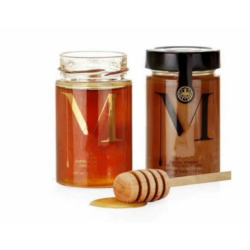 Jar Food Storage Preserve Honey Glass Bottle Design Cylinder Honey Jam Glass Kitchen Metal New Party 100ml 150ml 180ml 200ml