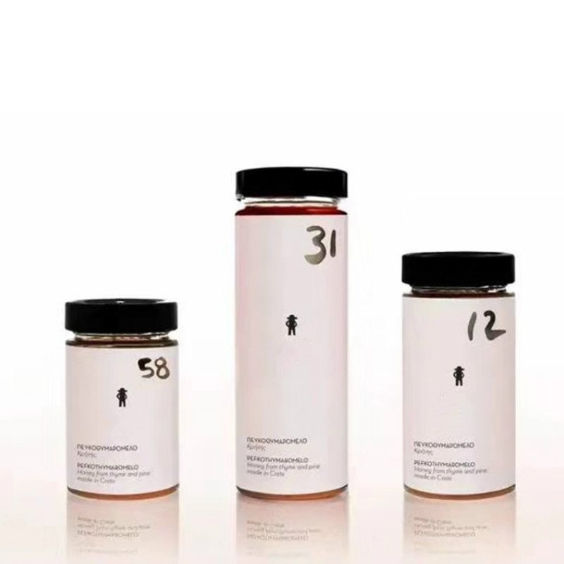 Jar Food Storage Preserve Honey Glass Bottle Design Cylinder Honey Jam Glass Kitchen Metal New Party 100ml 150ml 180ml 200ml