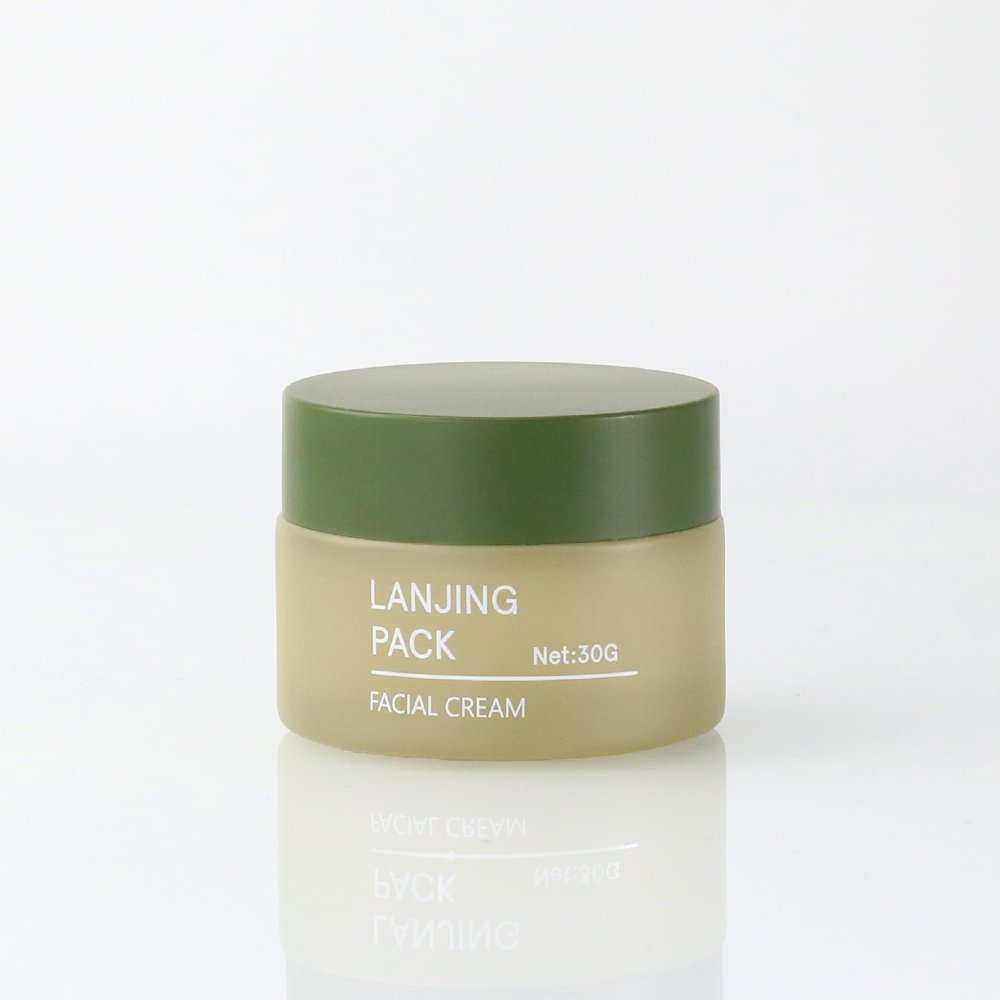 Luxury Skincare Packaging Empty Round 30ml 50ml 100ml Cream Cosmetic Glass Jar Toner Lotion Pump body oil Dropper Glass Bottle