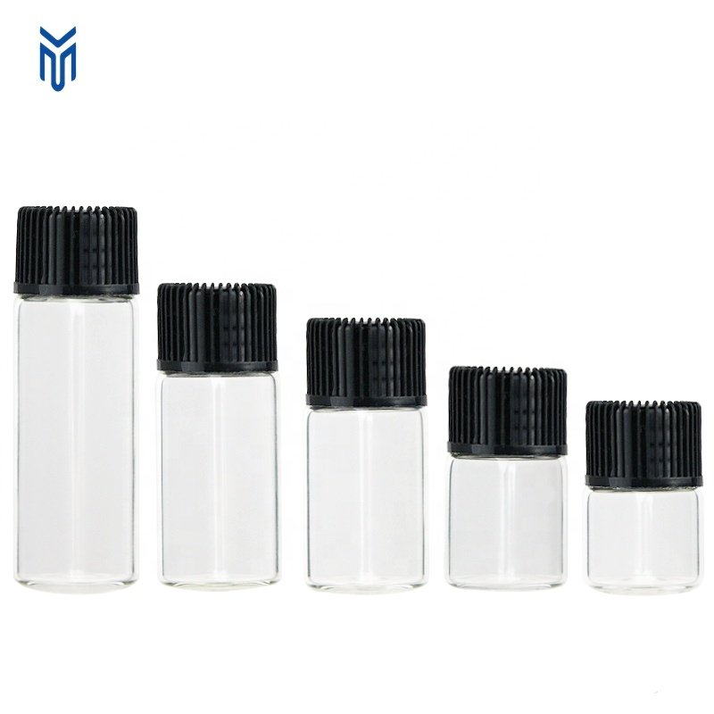 Wholesale 1ml 2ml 3ml 4ml 5ml clear blue amber mini essential oil glass dropper bottle small glass bottle sample serum vials