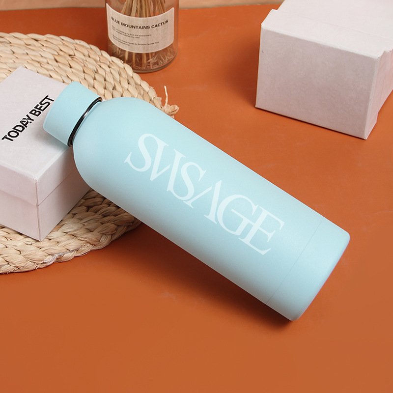 Eco-Friendly Kids 6 Color Custom Logo Straight Thermal Metal Water Bottle Stainless Steel Tumbler Insulated Bulk With Screw Lid