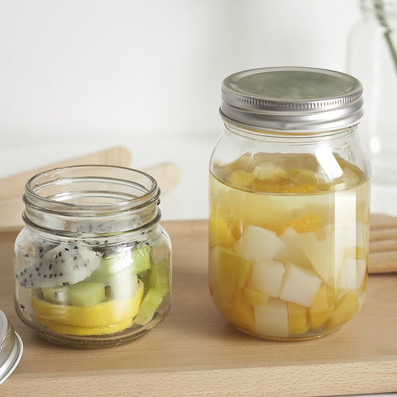 150ml 250ml 380ml 480ml 750ml Wide Mouth Kitchen Sealed Glass Food Container Glass Mini Jam Jar Glass Mason Jars With Lid