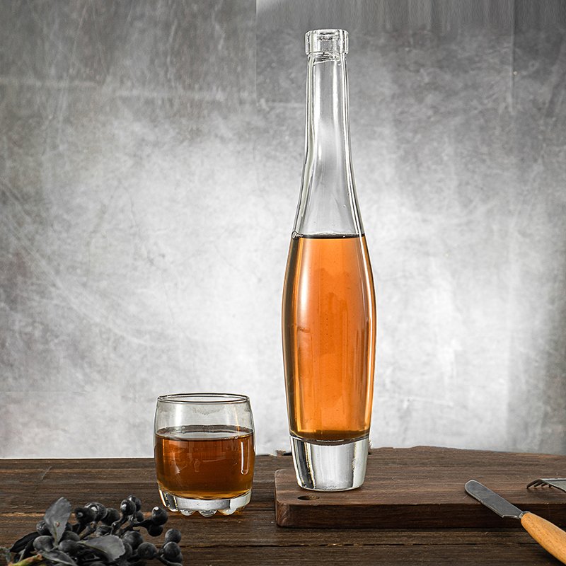New Transparent Glass Wine Bottle High White Glass Liquor Bottle Ice Wine Bottles For Alcoholic Beverages 500 ml