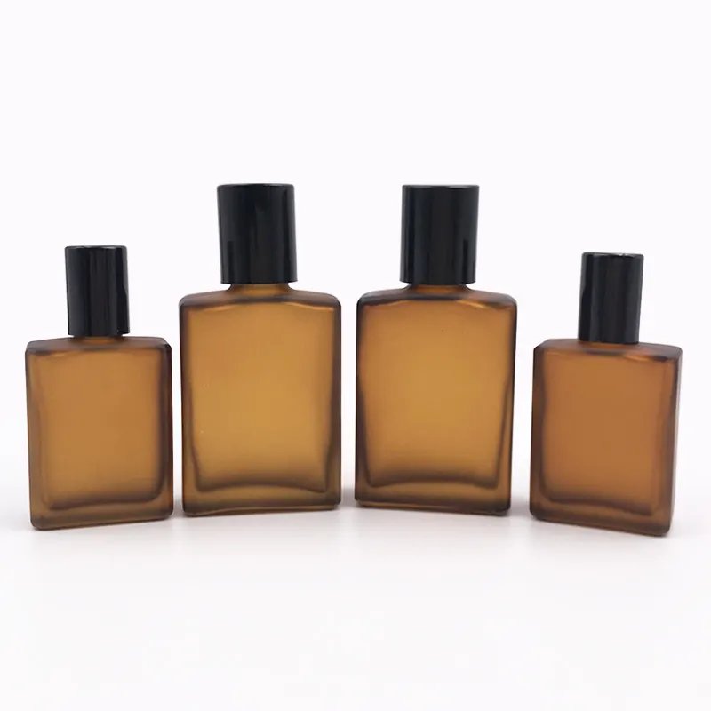 Empty 5ml 15ml 30ml 10 ml Oil Roller Bottle Clear Frosted Amber Rectangle square roller bottle