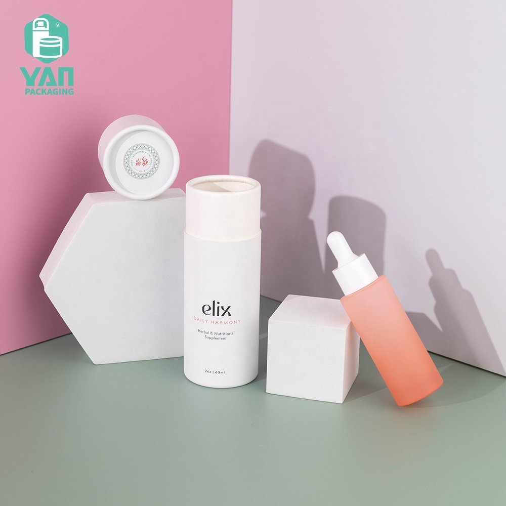 YAN Packaging unique OEM 30ml empty glass bottle oil dropper for hair oil with custom box and logo