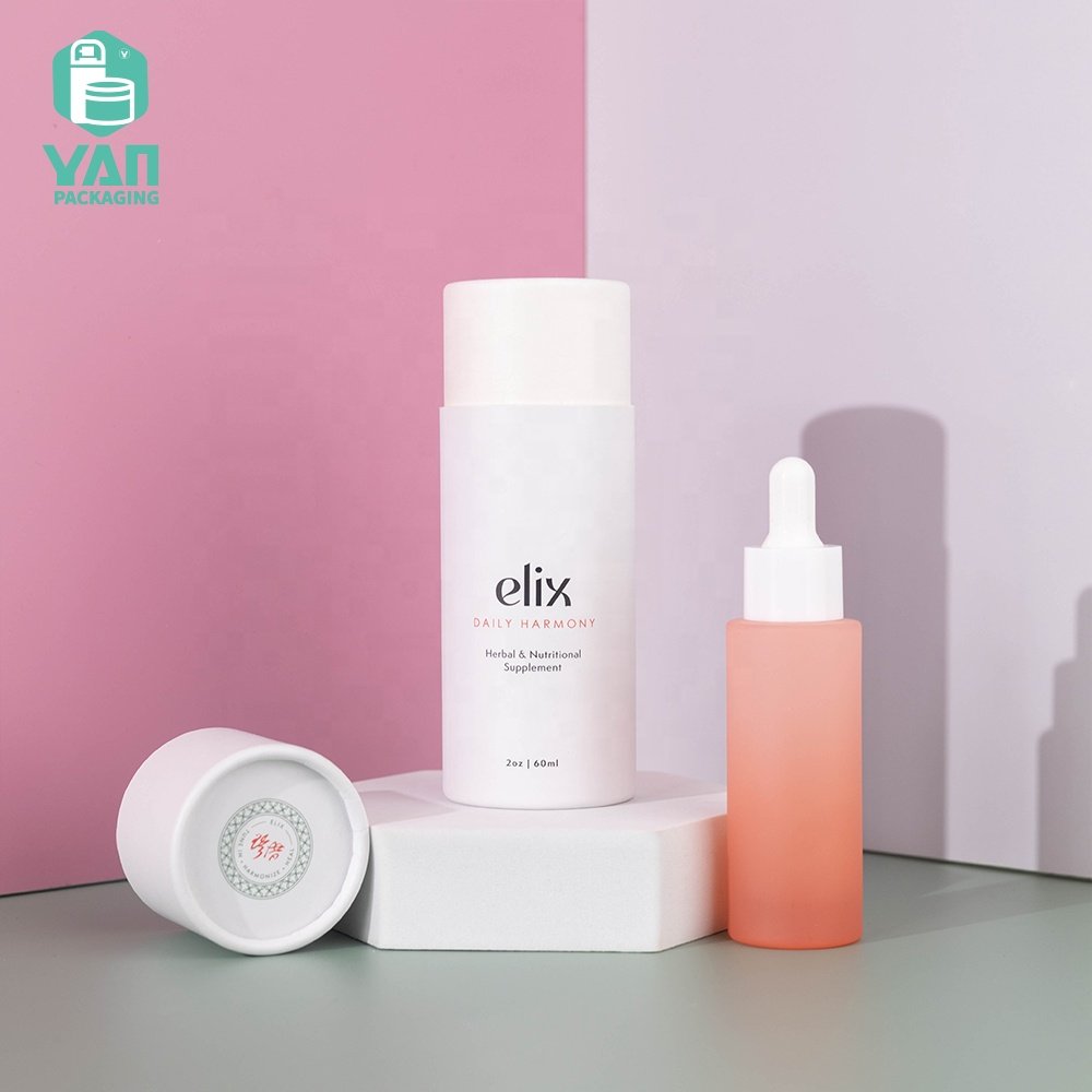 YAN Packaging unique OEM 30ml empty glass bottle oil dropper for hair oil with custom box and logo