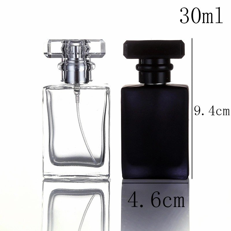 High-end square glass bottle perfume bayonet separate mist bottle