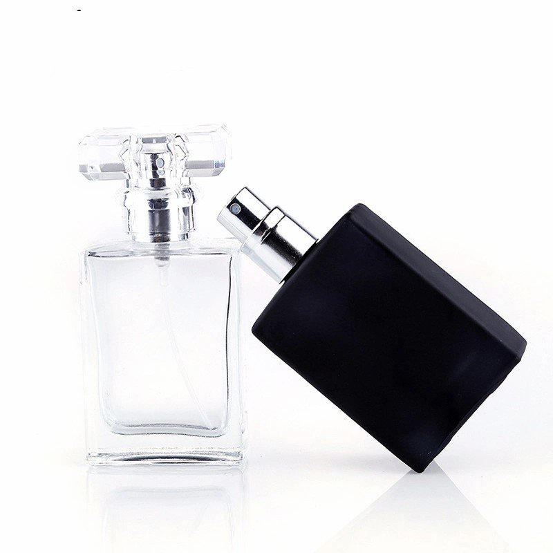 High-end square glass bottle perfume bayonet separate mist bottle