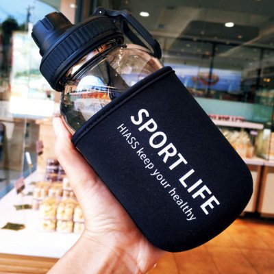 700ml 1000ml Sports Big Size Portable Glass Drinking Bottles Drinkware Glass Juice Water Bottle