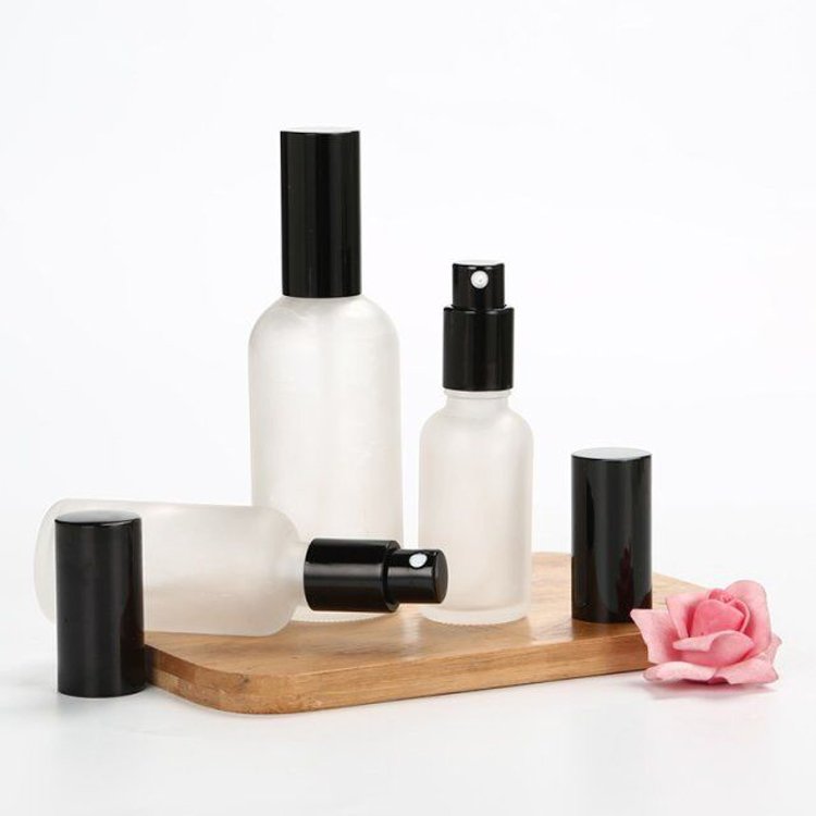 Large Mist Eco Friendly Frosted Travel Glass Bottle Spray 100ml Lotion Bottle Tube