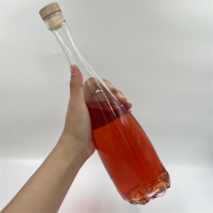 Decanter rose shape brandy vodka whiskey gin beverage liquor vodka glass bottle 750ml with cap