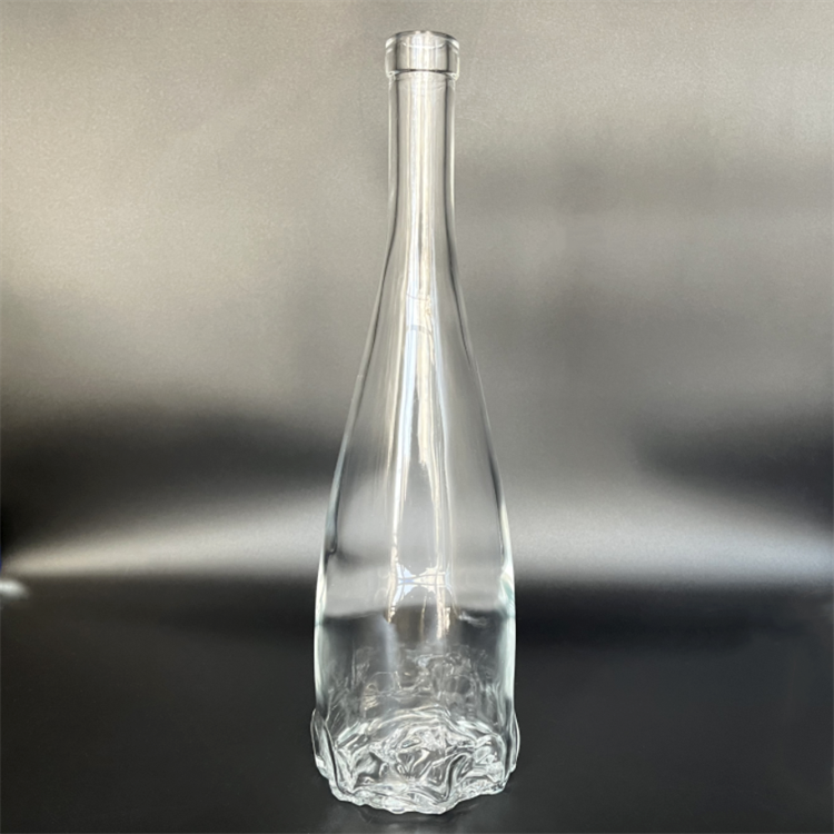 Decanter rose shape brandy vodka whiskey gin beverage liquor vodka glass bottle 750ml with cap