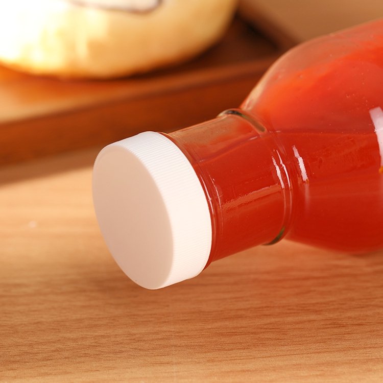Food Grade 12oz ring neck glass bottle with plastic lid good sealing for kefir milk packing 250ml milk bottle