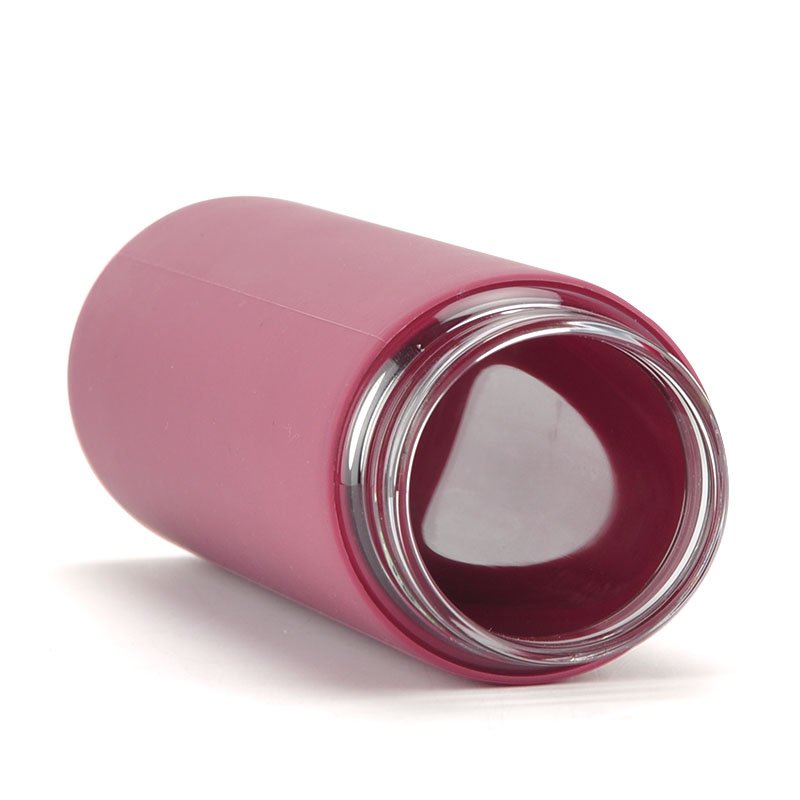 Fashion Design Single Wall Unbreakable Borosilicate Glass portable Glass Bottle with bamboo lid