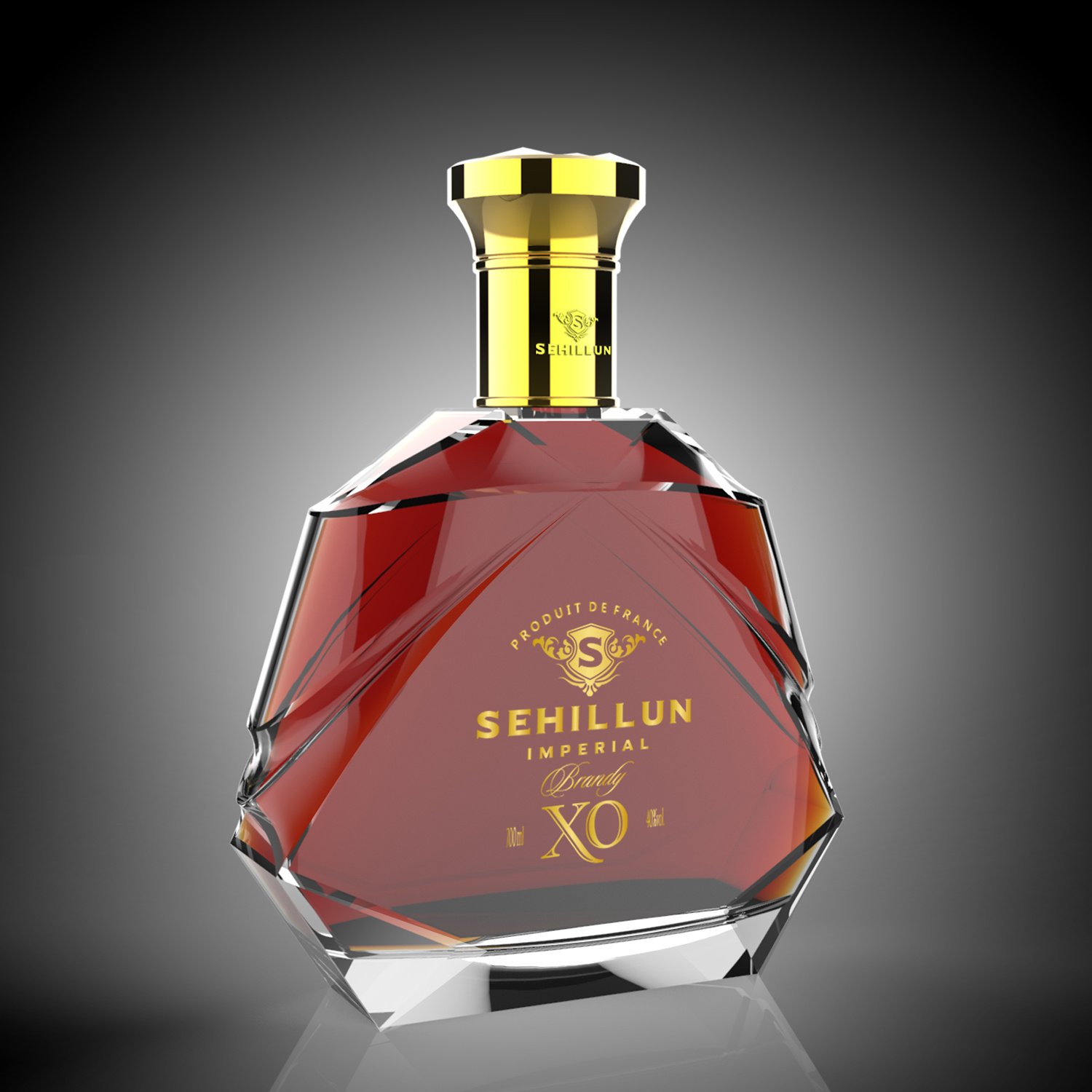 glass packing manufacture 700ml 750ml liquor glass bottle design Spirit Bottle