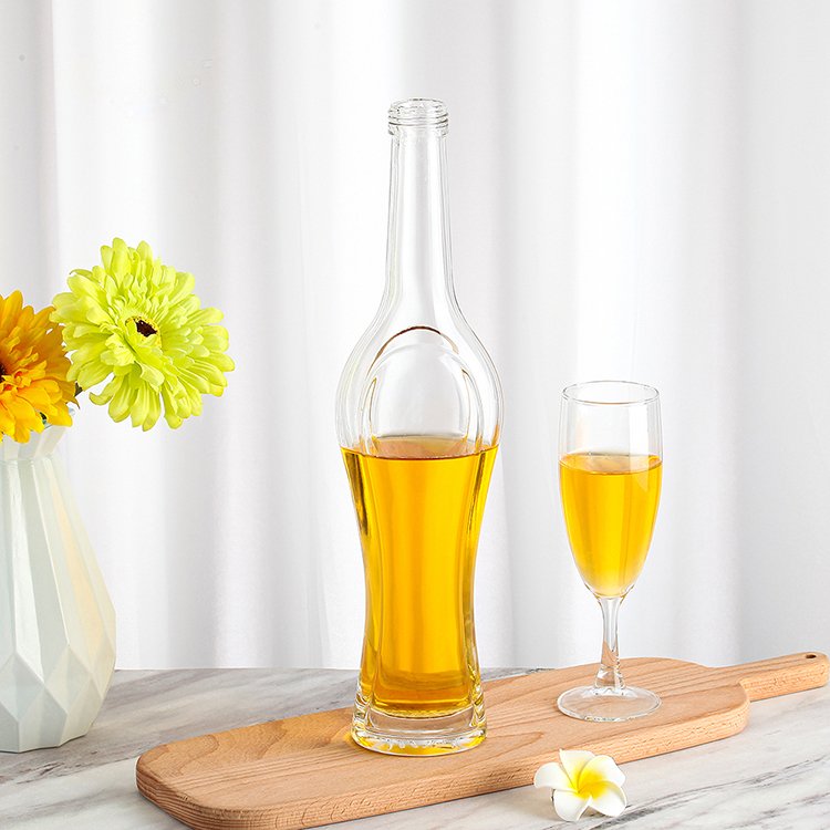 200ml 375ml 500ml 700ml 750ml custom empty clear whiskey vodka liquor glass bottle with T-Top