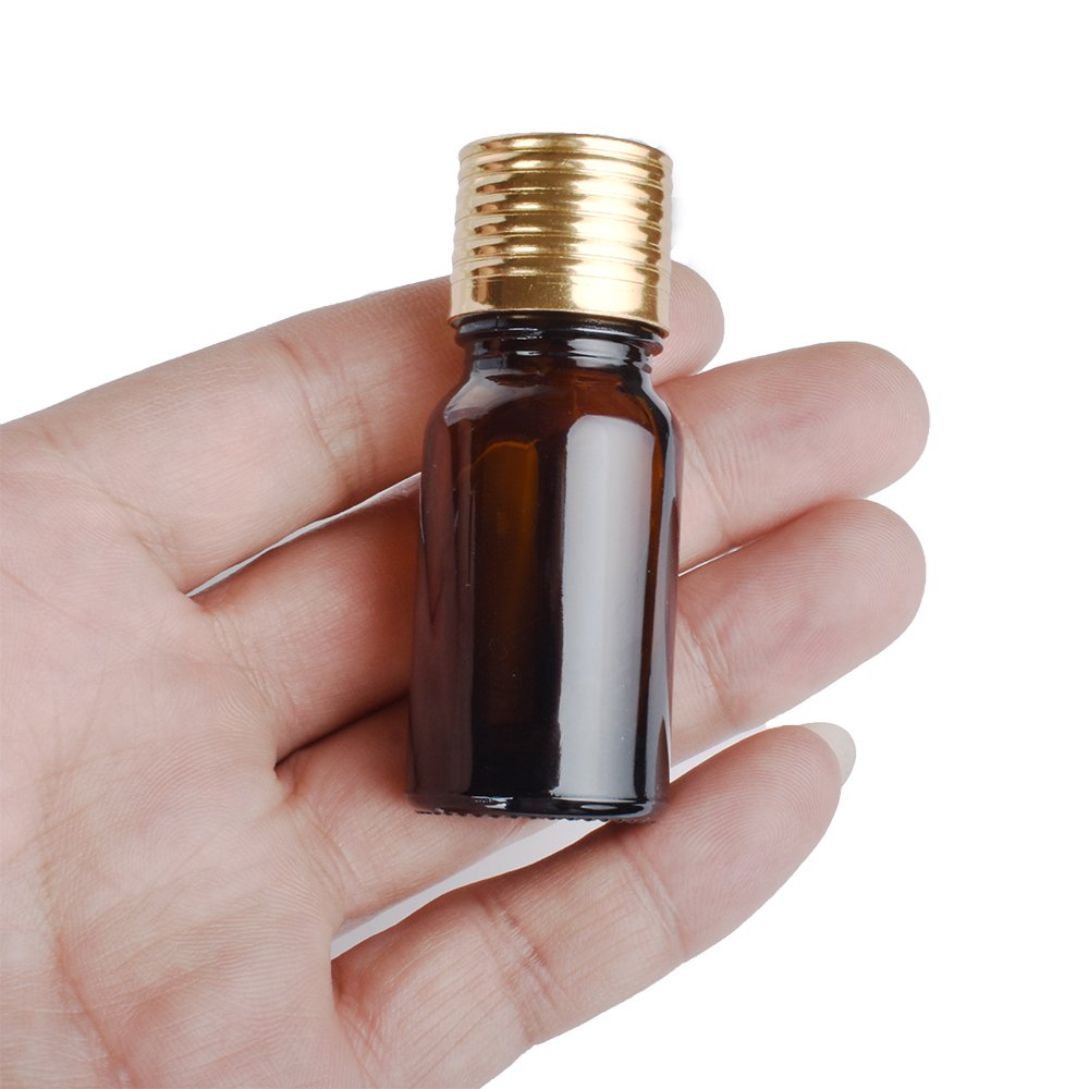 5ml 10ml 15ml 20ml 30ml 50ml 100ml amber glass essential oil bottle with orifice reducers