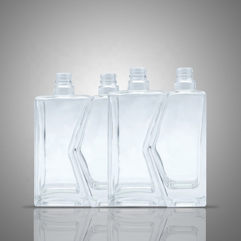 Twins Irregular Embrace Unique Design Glass Diffuser Bottles Diffuser Jars Cuboid Travel Refillable Bottles With Glass Lid