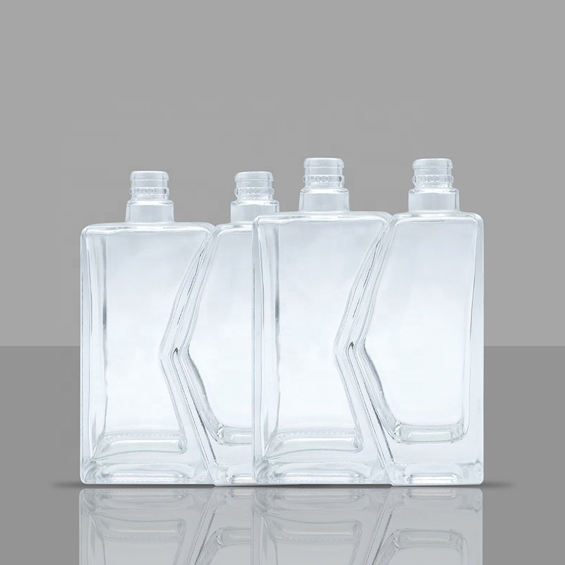 Twins Irregular Embrace Unique Design Glass Diffuser Bottles Diffuser Jars Cuboid Travel Refillable Bottles With Glass Lid