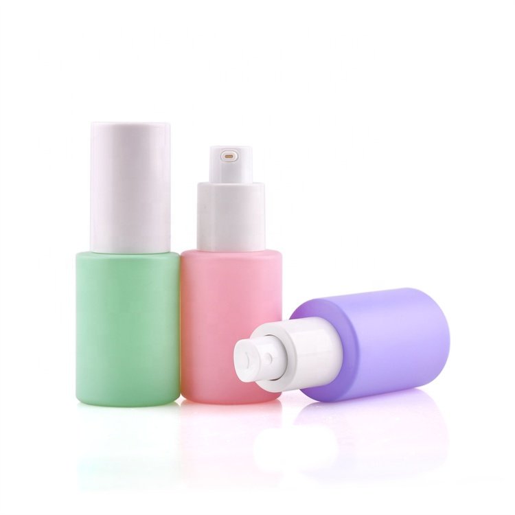 Cosmetics packaging containers 30ml 50ml 100ml frosted cosmetic glass serum lotion pump glass oil dropper bottle