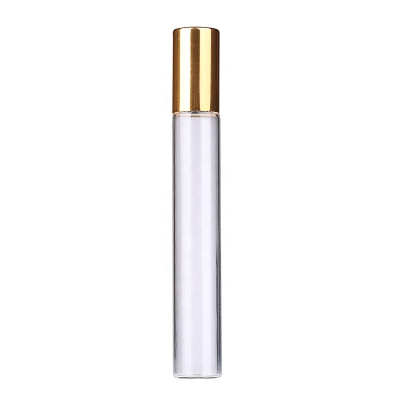 1ml 2ml 3ml 5ml 10ml Steel Roll Ball Glass Bottle Perfume Essential Oil Bottle Jars Vials Refillable Bottles Aluminum Cap
