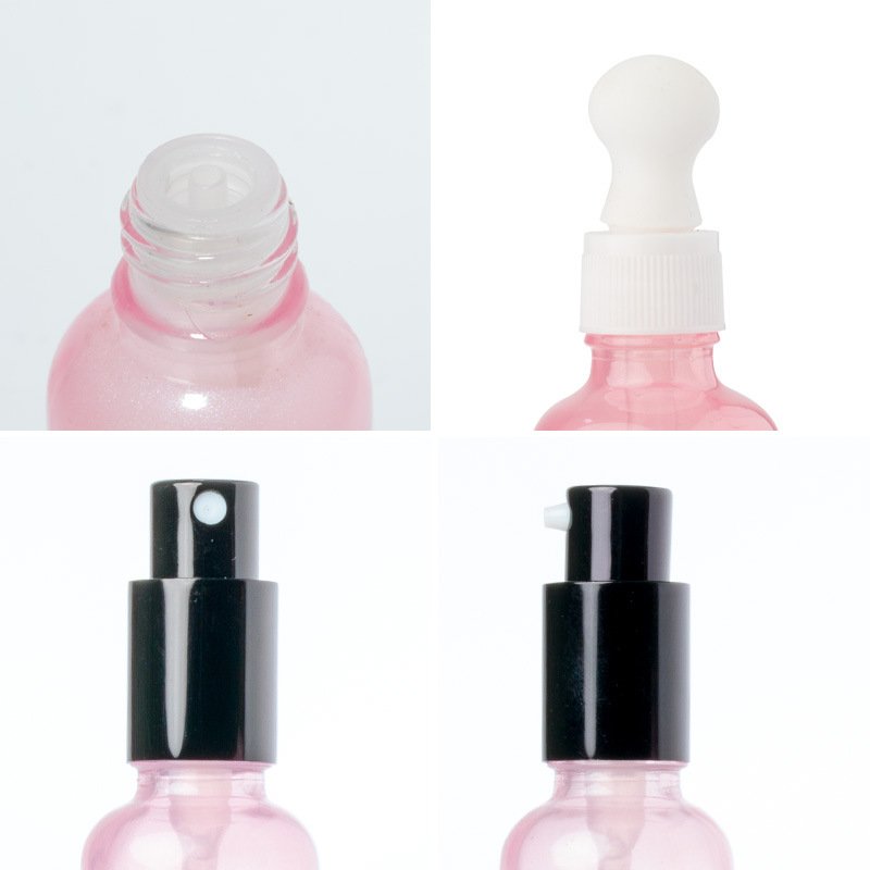 In Stock 5ml 10ml 15ml 20ml 30ml 50ml 100ml Cosmetic Matte Drak Pink Essence Oil Spray Glass bottle With Black sprayer