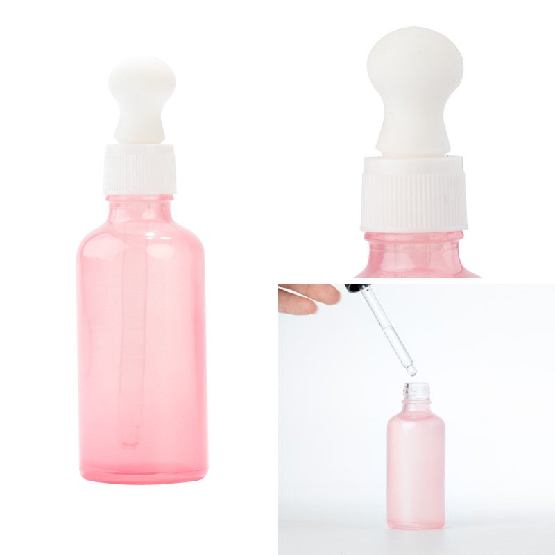 In Stock 5ml 10ml 15ml 20ml 30ml 50ml 100ml Cosmetic Matte Drak Pink Essence Oil Spray Glass bottle With Black sprayer