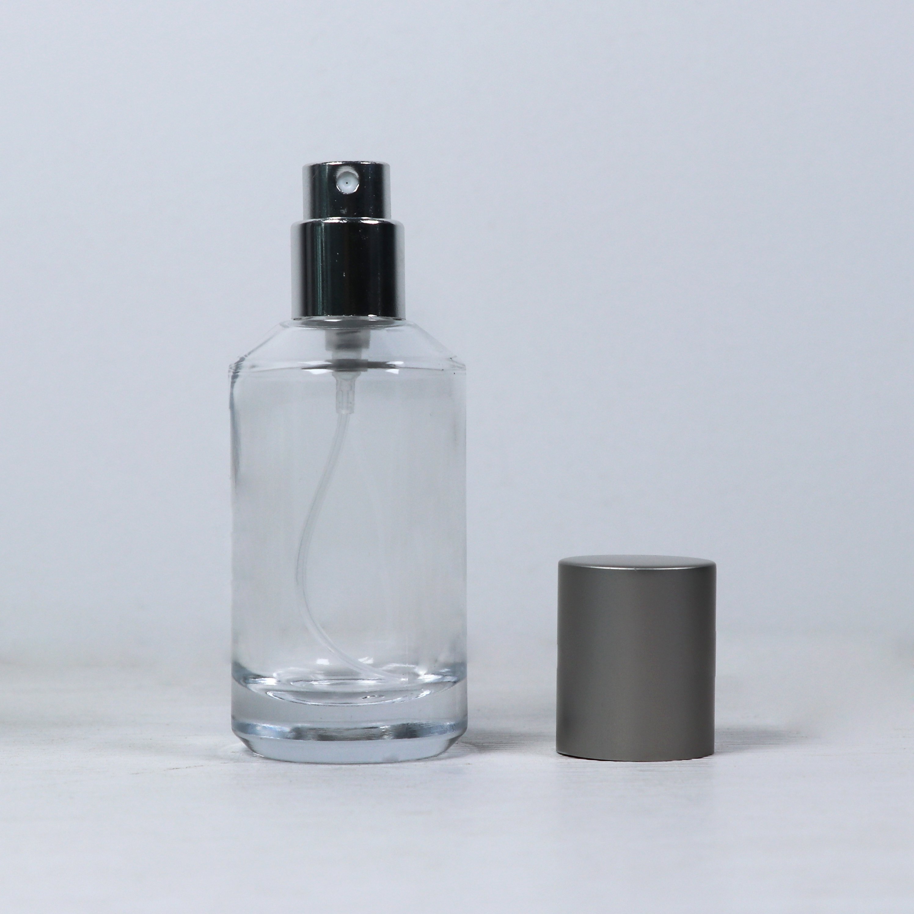 cylinder 100ml clear spray glass perfume bottle 30ml 50ml transparent clear gold 100ml perfume bottle