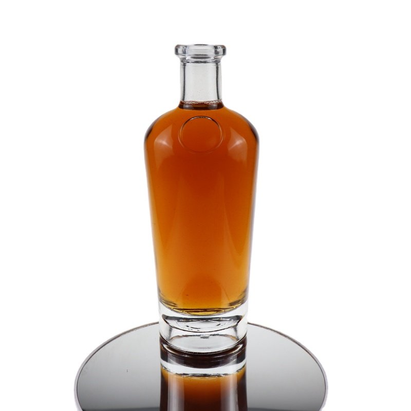 Customized 250ml 700ml 750ml bottle glass whisky 1 liter 1140ml with cork wholesale rum vodka bottle