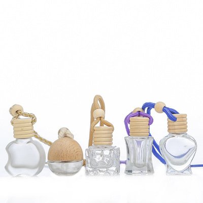 New Matte fragrance car perfume air freshener air diffuser hang rope auto fresheners frosted perfume bottles mix color wood