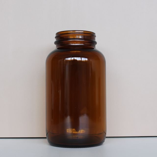 150cc 200cc 250cc Capsule Amber Glass Bottle With Metal Lid For Supplement Factory