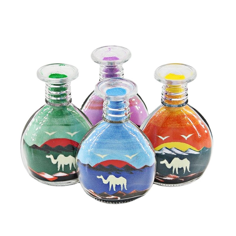 Stock Empty Glass Sand Art Bottles for DIY Art decorative packaging