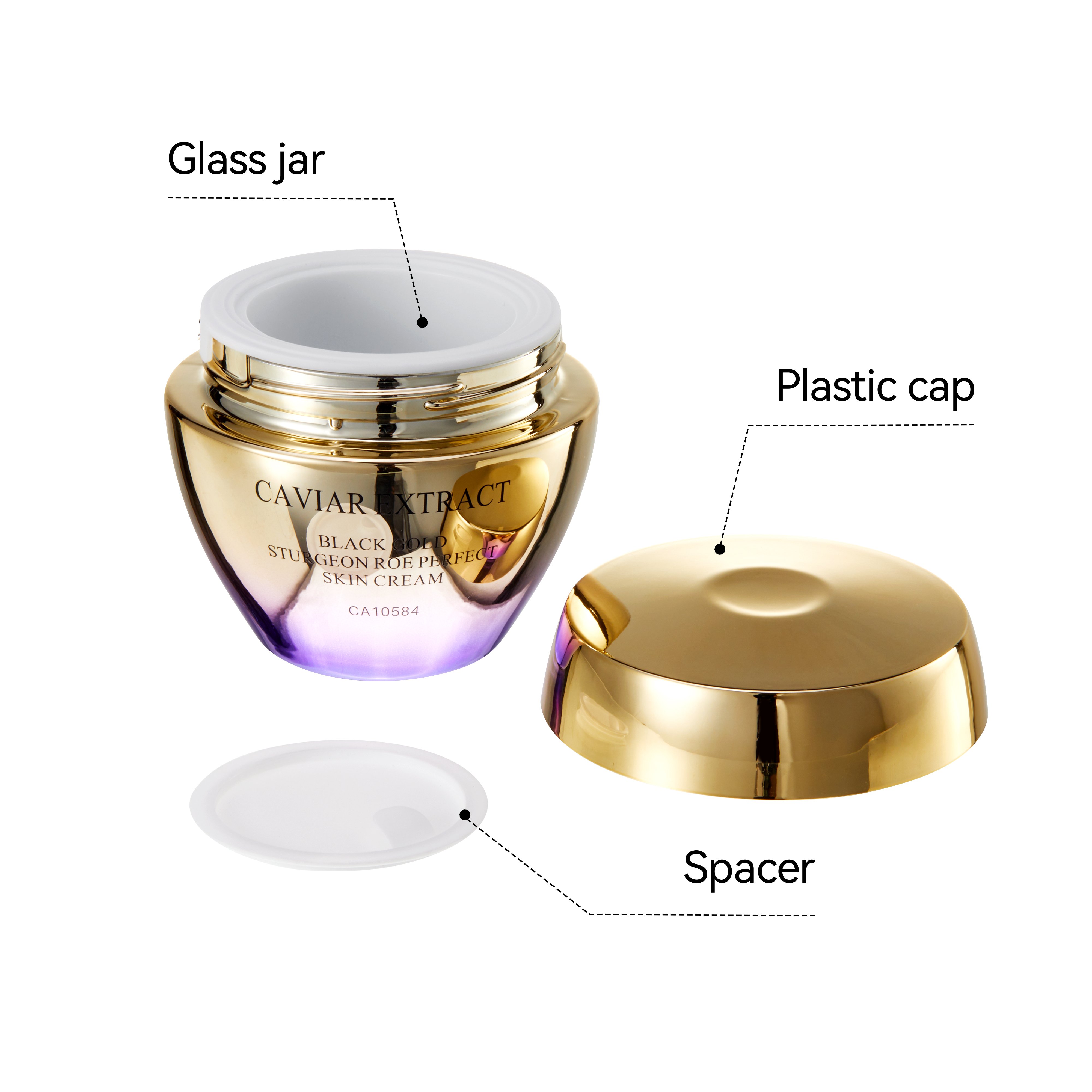 Custom Luxury Purple Glass Skincare Bottles Cosmetic Packaging Empty 30ml Spray Emulsion Liquid Toner Pump Skincare Glass Bottle