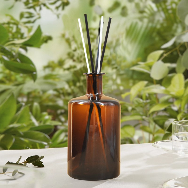 amber empty 500ml flask fragrance reed diffuser glass bottles wholesale
