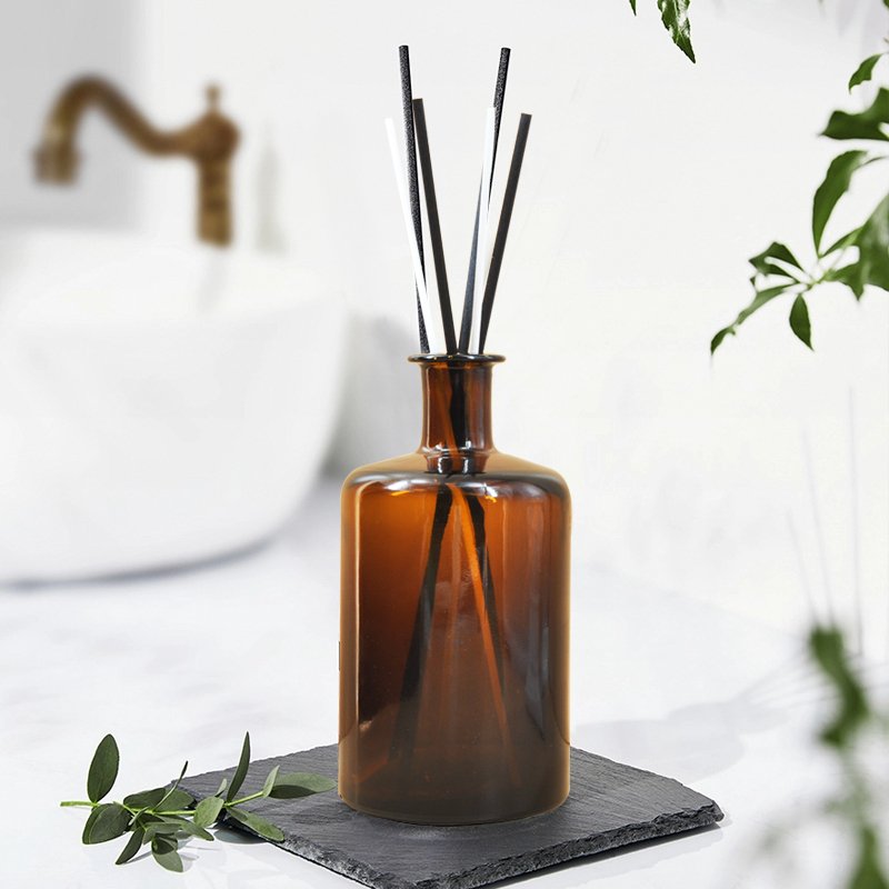 amber empty 500ml flask fragrance reed diffuser glass bottles wholesale
