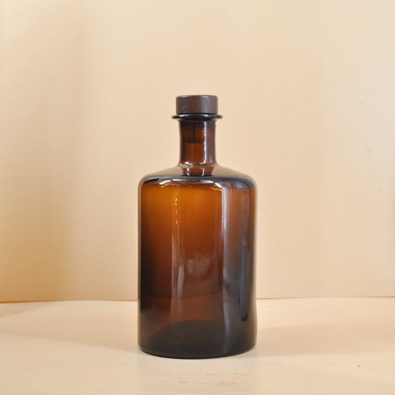 amber empty 500ml flask fragrance reed diffuser glass bottles wholesale