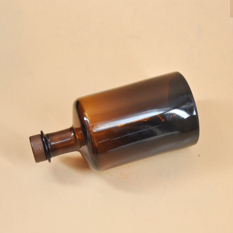amber empty 500ml flask fragrance reed diffuser glass bottles wholesale