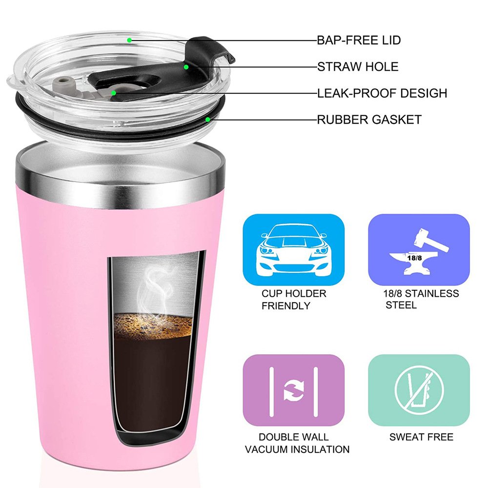 Hot 12 oz sublimation 304 stainless steel mini mug insulated tumblers cute stainless steel kids cup straw cups for toddlers