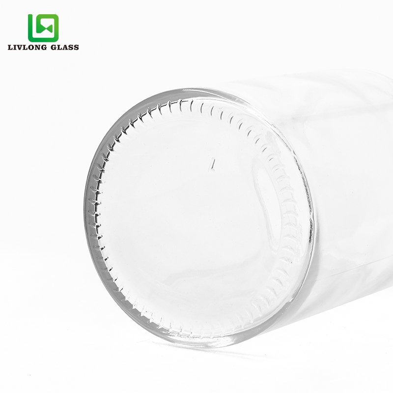 500ml factory direct sale clear child resistant glass bottle with child proof lid