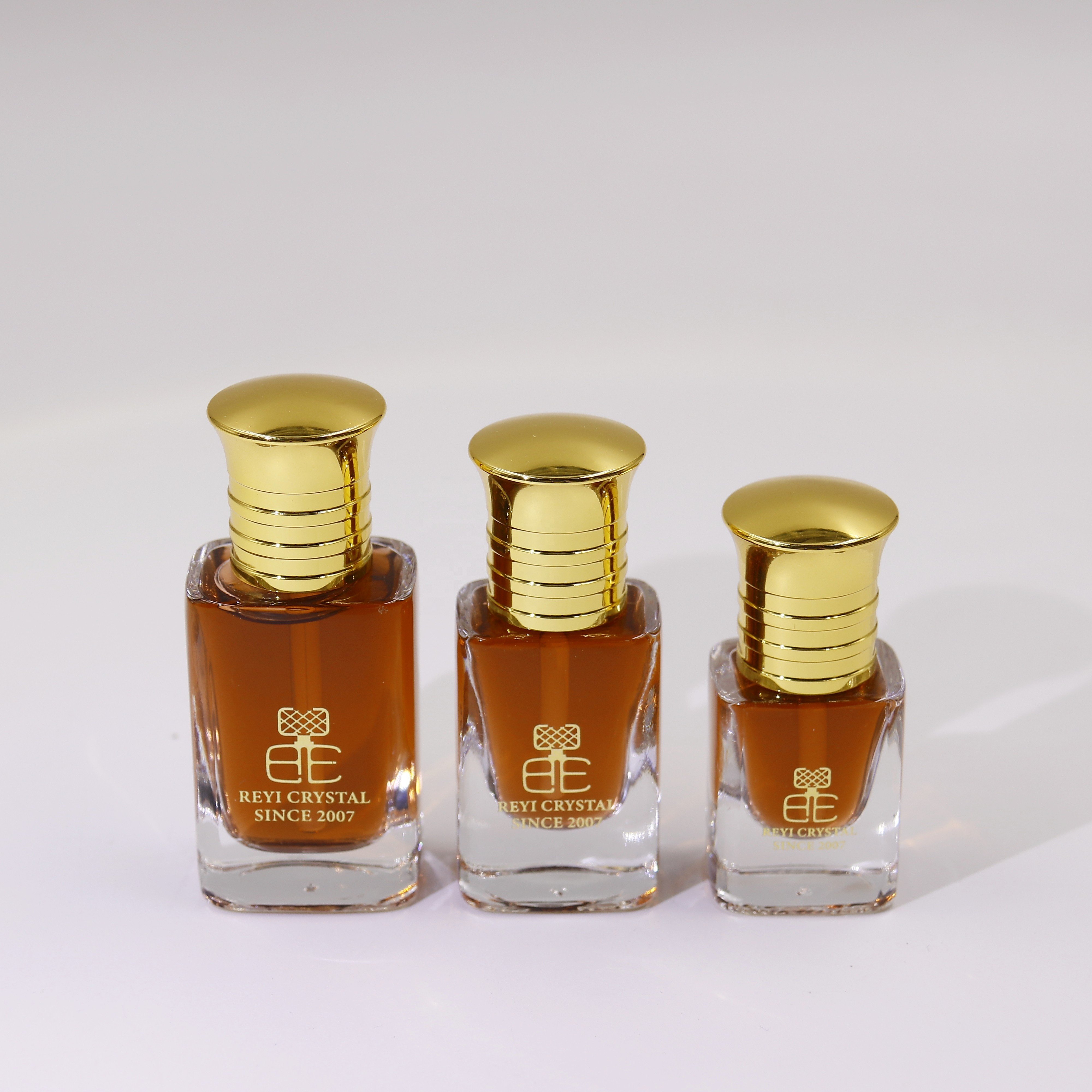 3ml hand polished zamac cap arabic perfume glass bottles with glass stick