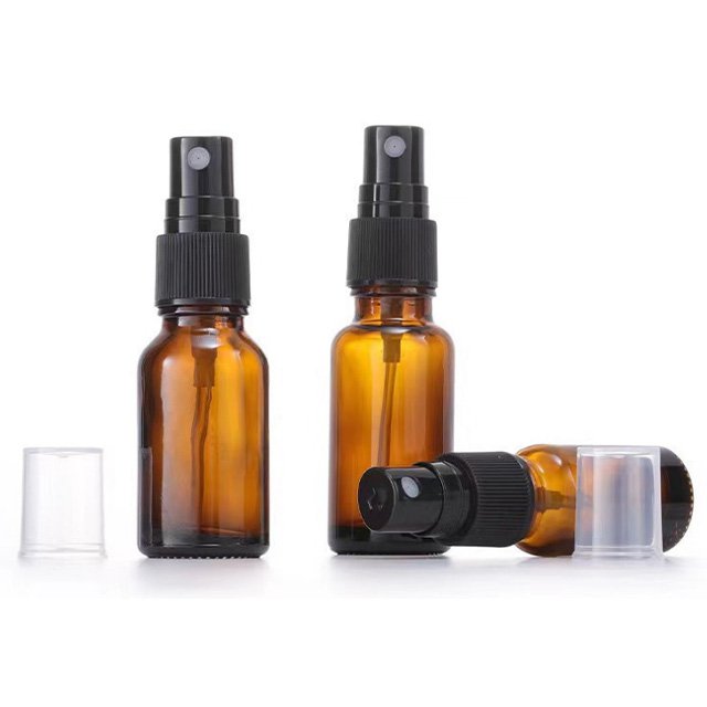 PUTIAN Customized Cosmetic Packaging spray Bottle Set 10ml 20ml 30ml 50ml Brown Empty Lotion Spray Glass Bottle