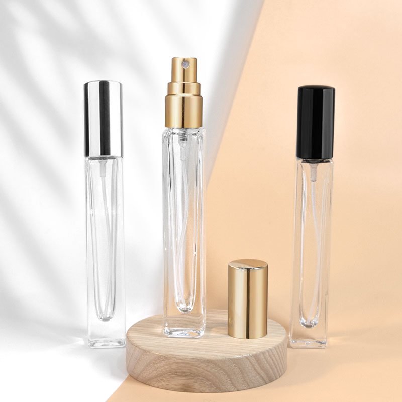 Factory Outlet Luxury Pocket Square Crystal Mini Botellas Para Perfumes Small Refillable Empty 10Ml Perfume Sample Glass Bottle