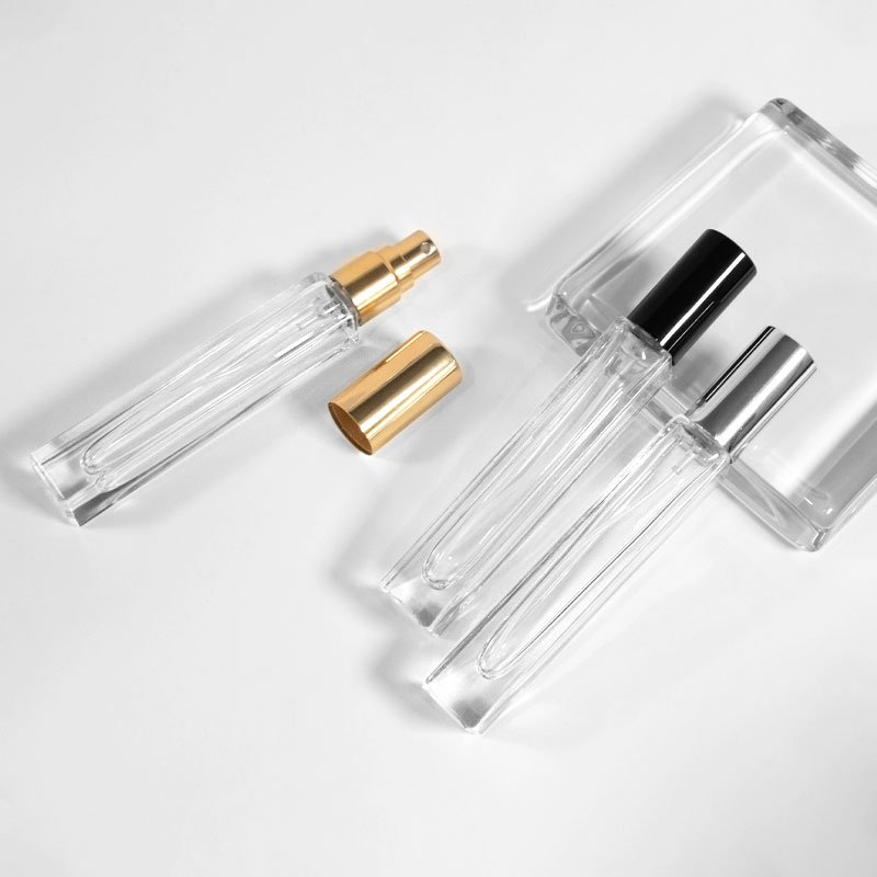 Factory Outlet Luxury Pocket Square Crystal Mini Botellas Para Perfumes Small Refillable Empty 10Ml Perfume Sample Glass Bottle