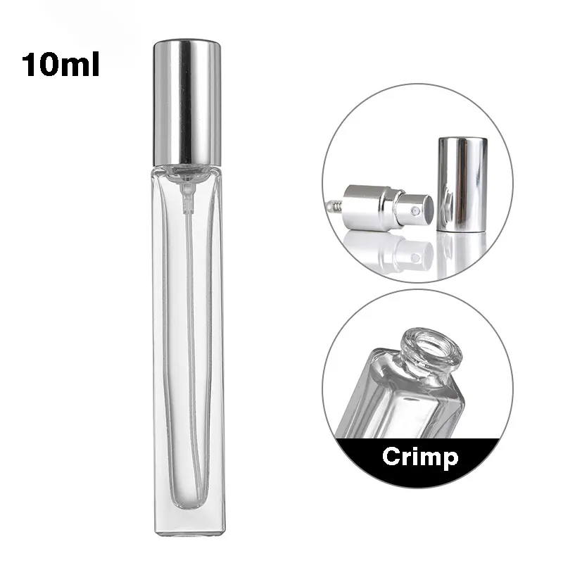 R 2023 New 10ml 15ml Slim Tall Thick bottom Crimp Screw Glass Bodyworks Perfume Bottle