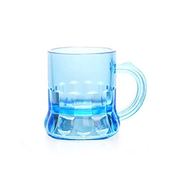 Hot Sale Eco-Friendly 1 Oz Clear Glass Tumbler With Handle Mini Beer Mug Coffee Mug