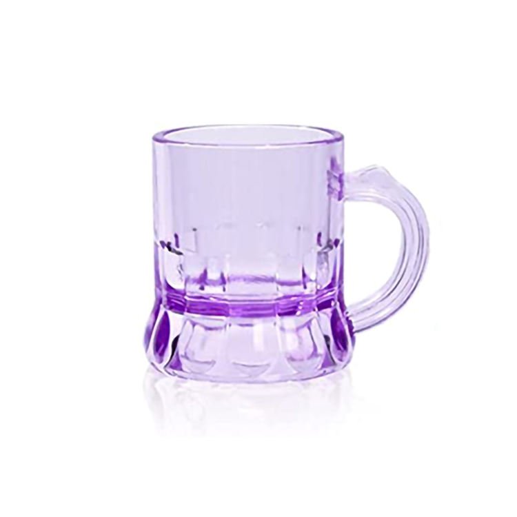 Hot Sale Eco-Friendly 1 Oz Clear Glass Tumbler With Handle Mini Beer Mug Coffee Mug
