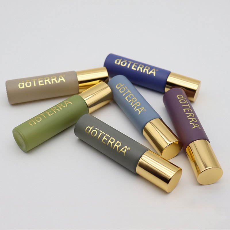 Morandi Series 5ml 10ml Deep Colored Small Rollon Glass Bottle With Metal Roller For Essential Oils Cosmetic Packaging