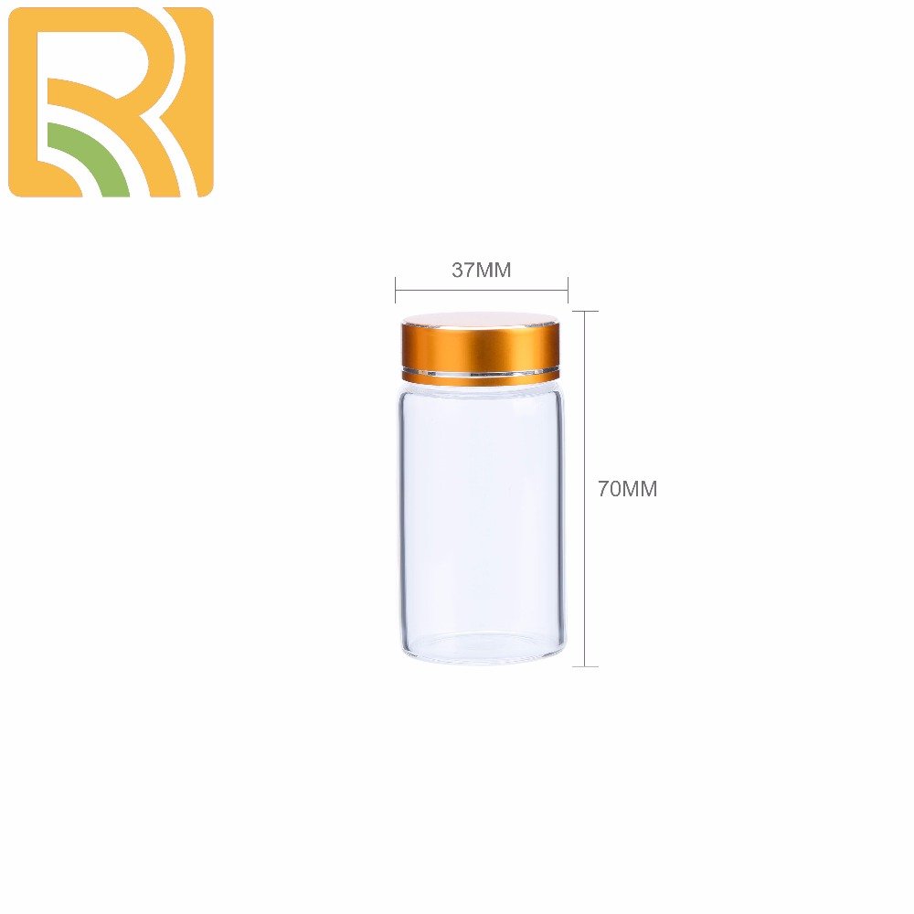 2019 Low Price Clear Glass Bottle with Alumite Lid Metal Lid Glass Jar