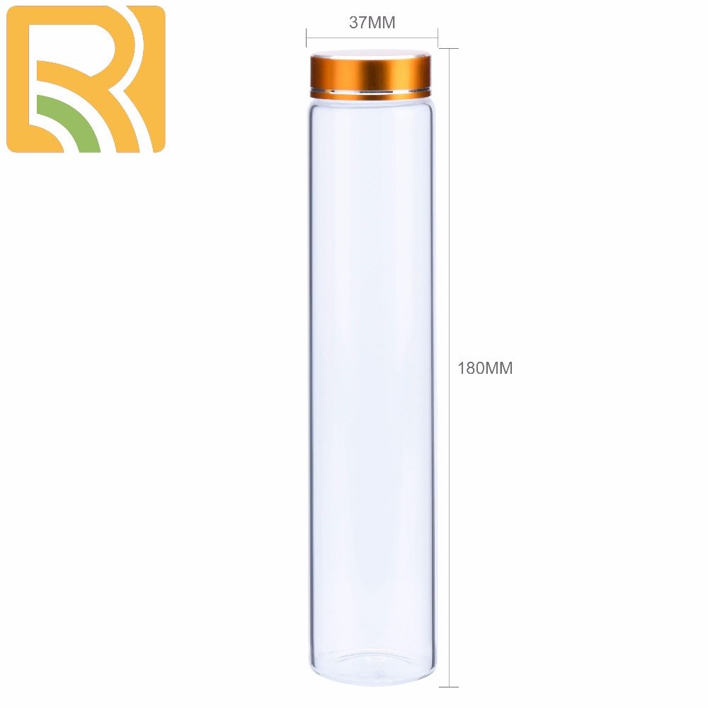 2019 Low Price Clear Glass Bottle with Alumite Lid Metal Lid Glass Jar