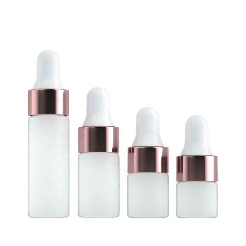 1ml 2ml 3ml 5ml frost cosmetic essential oil glass dropper bottle new vial glass bottle with dropper for mini serum sample